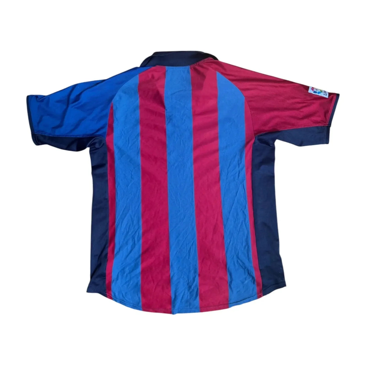 2001-02 barcelona home classic football jersey back view authentic retro kit