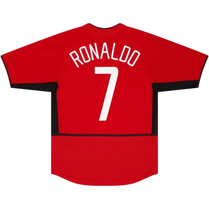 2003-04 manchester united home classic football jersey back view ronaldo 7 print