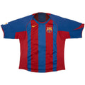 2004-05 barcelona home vintage shirt front view pre sponsor classic stripes