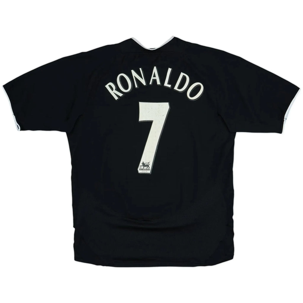 2004 05 manchester united away classic football jersey back view ronaldo 7 print