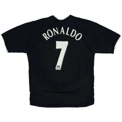 2004 05 manchester united away classic football jersey back view ronaldo 7 print