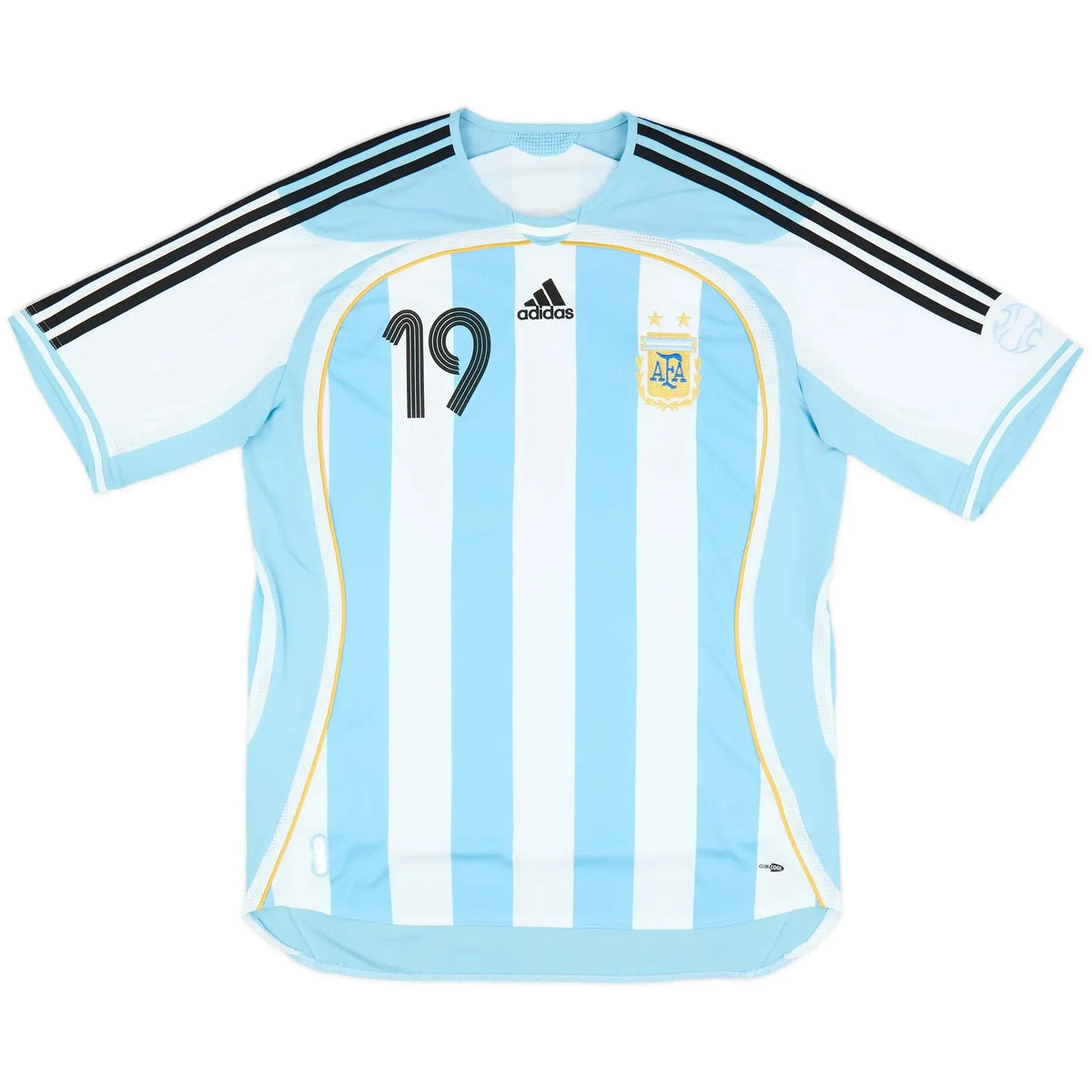 2006 Argentina adidas Reissue Home Vintage Shirt Messi #19