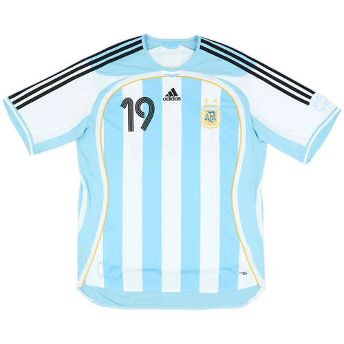 2006 Argentina adidas Reissue Home Vintage Shirt Messi #19