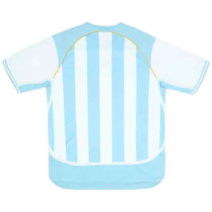 2006 argentina home classic football jersey back view authentic retro kit