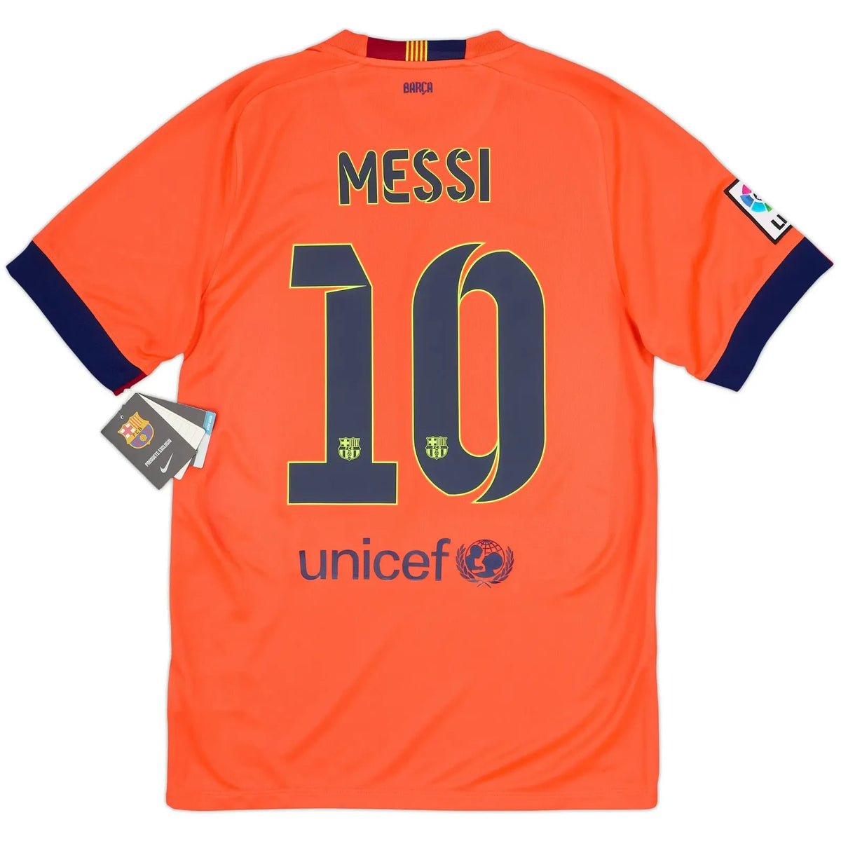 2014/15 Barcelona Away Shirt: The Crimson Treble Era of Messi #10