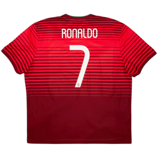 2014 15 portugal home classic football jersey back view ronaldo 7 print