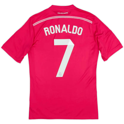 2014 15 real madrid away classic football jersey back view ronaldo 7 print