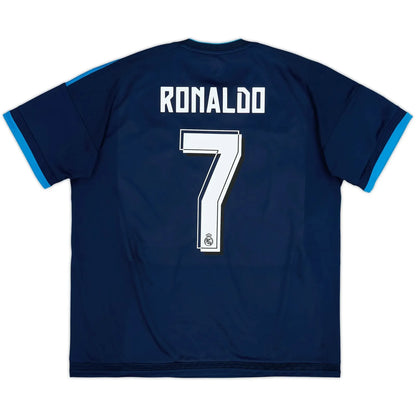 2015 16 real madrid third classic football jersey back view ronaldo 7 print