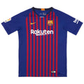 2018-19 barcelona home vintage shirt front view 10 vertical stripes design