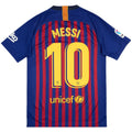 2018-19 barcelona home classic football jersey back view messi number 10 print