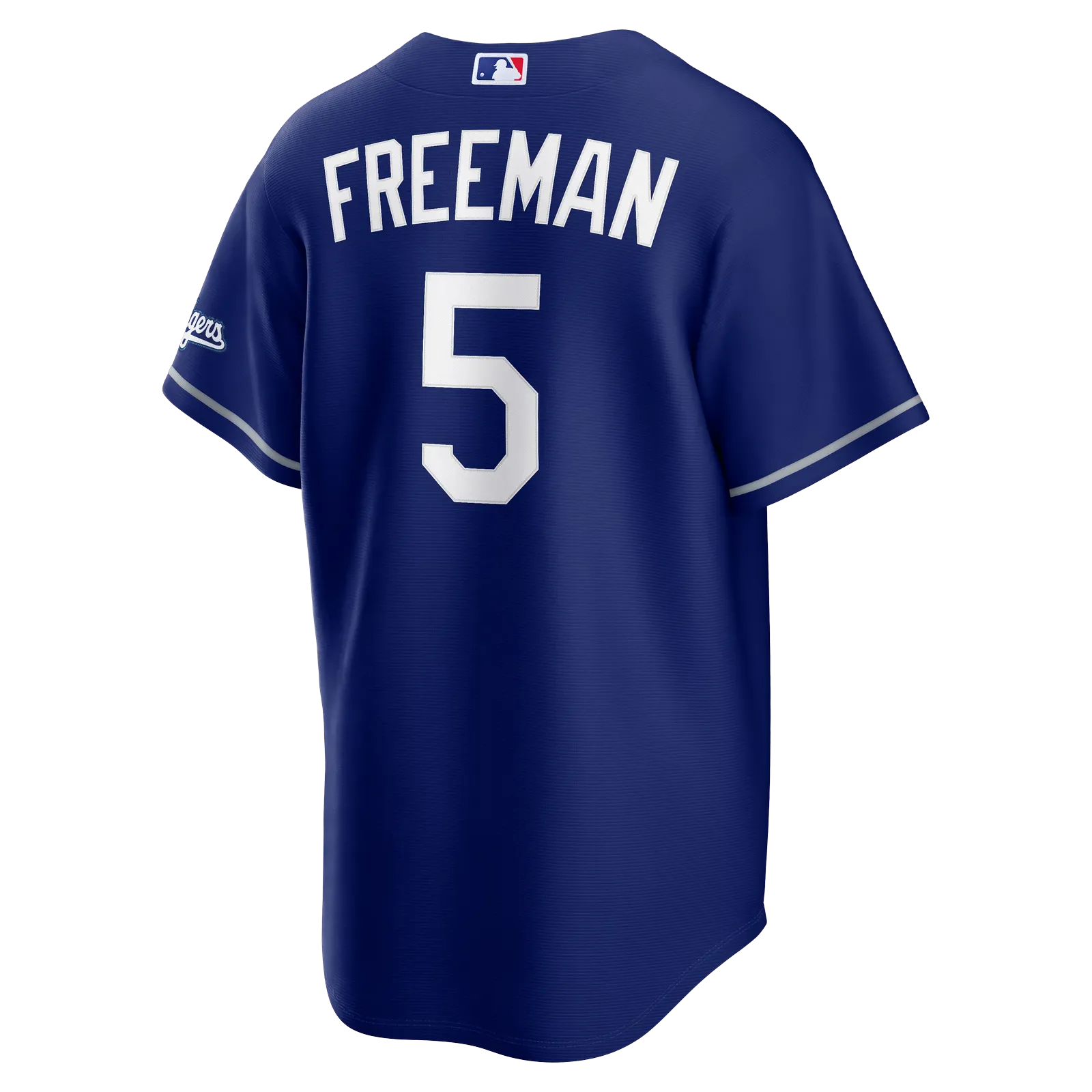 freddie freeman los angeles dodgers alternate royal blue stadium jersey back view freeman 5 print