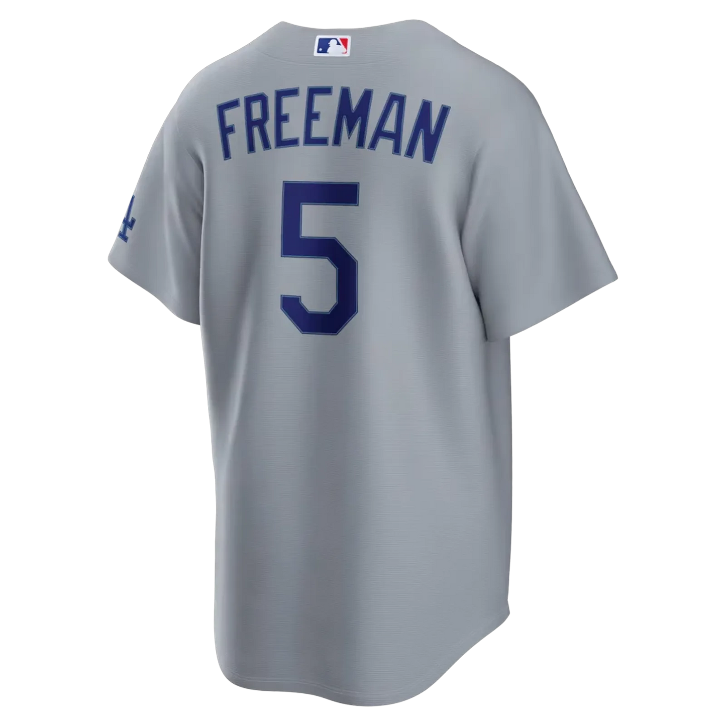 freddie freeman los angeles dodgers road gray stadium jersey back view freeman 5 print