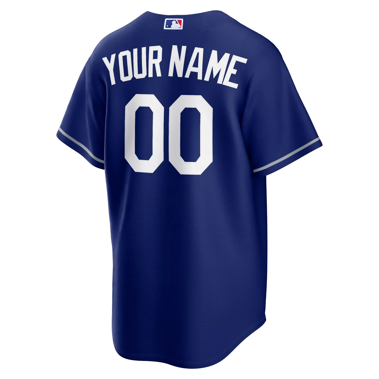 los angeles dodgers alternate royal blue replica custom jersey back view custom name and number print